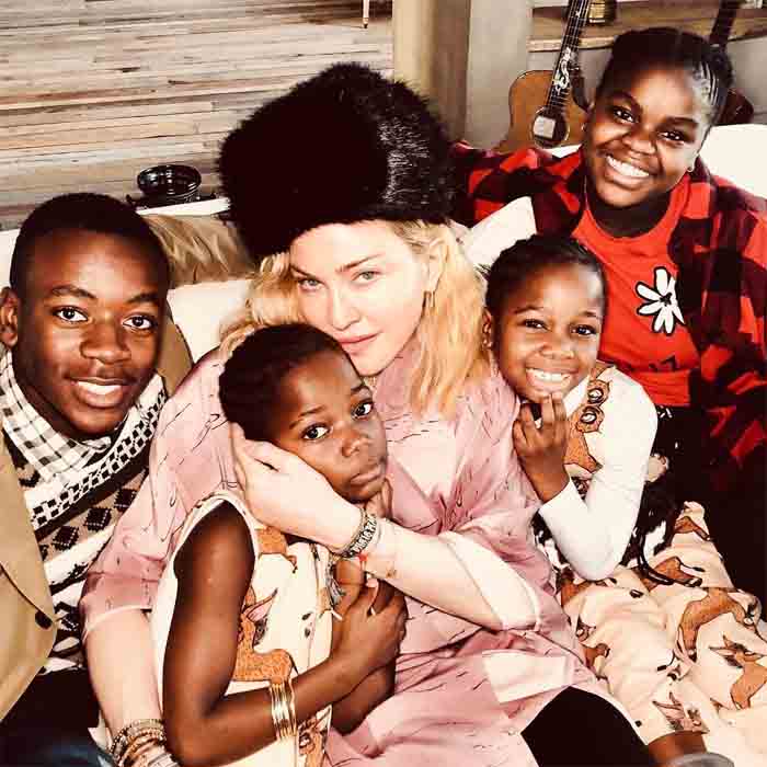 A picture of Madonna with her children.